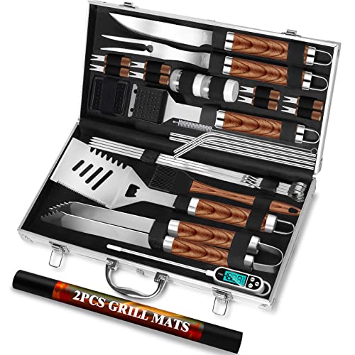 ROMANTICIST 30pcs Grill Tool Set, Stainless Steel