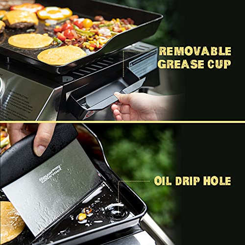 Portable Gas Grill Griddle for Outdoor BBQ