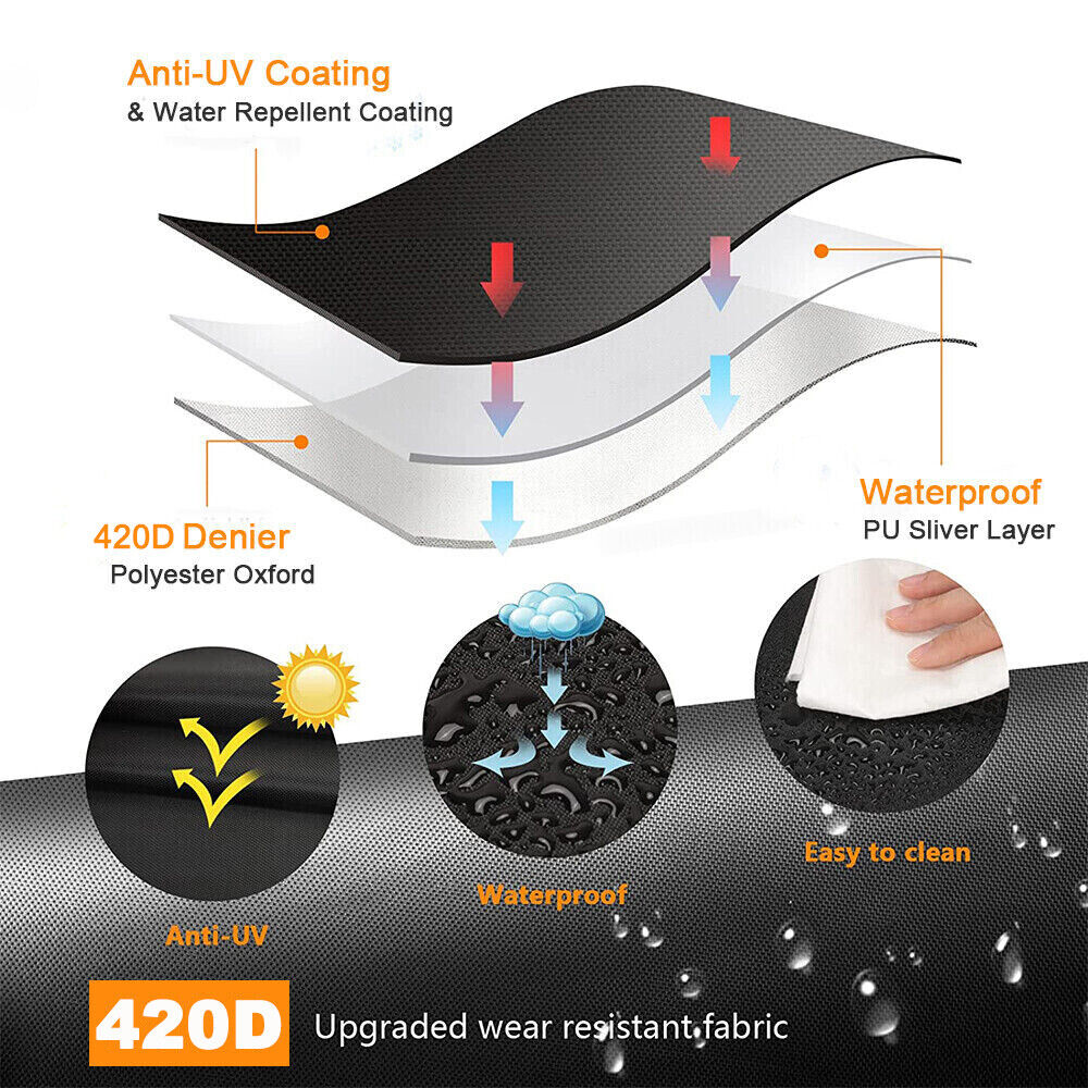 Waterproof BBQ Grill Cover - Heavy Duty, UV Protection
