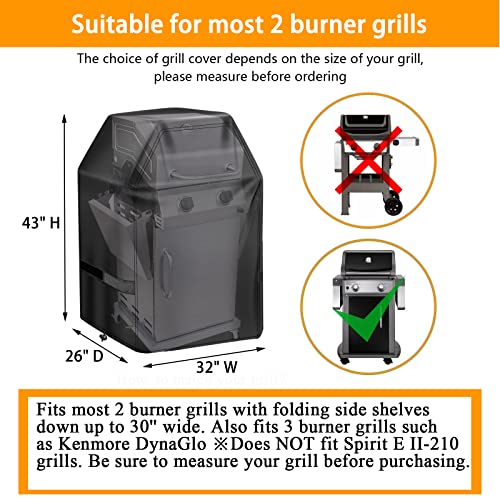 32" Gas BBQ Grill Cover, Waterproof & Adjustable