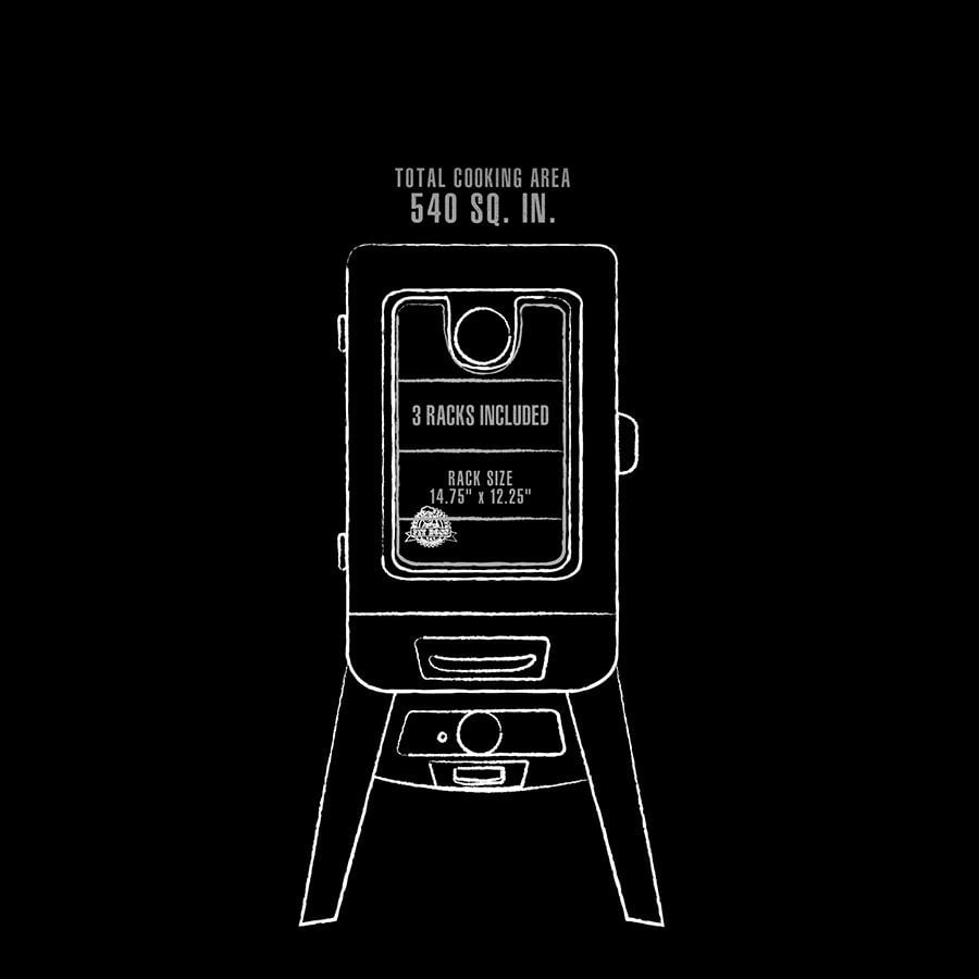 Pit Boss Red Hammertone BBQ Smoker