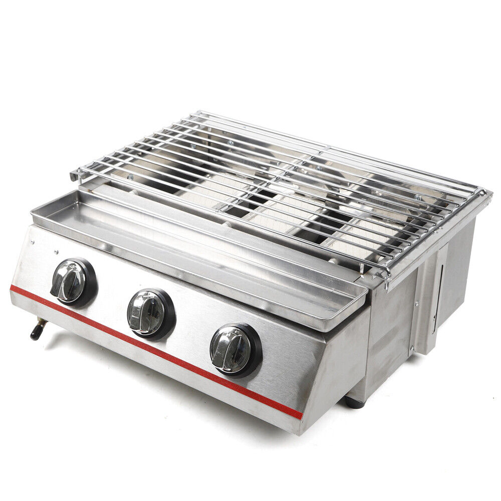 3 Burner Gas BBQ Grill for Outdoor Cooking