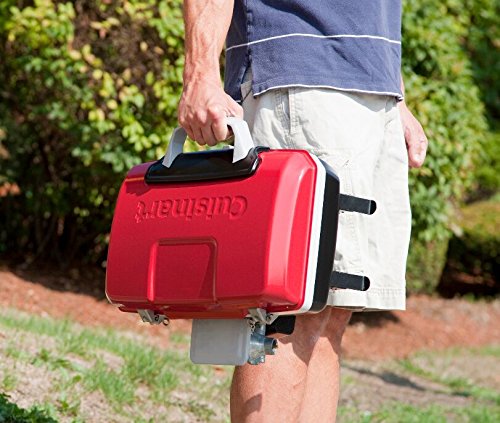 Portable Tabletop Propane Gas Grill, Red by Cuisinart