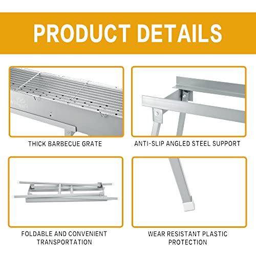 Portable Commercial Quality Charcoal BBQ Grill for Outdoor Cooking