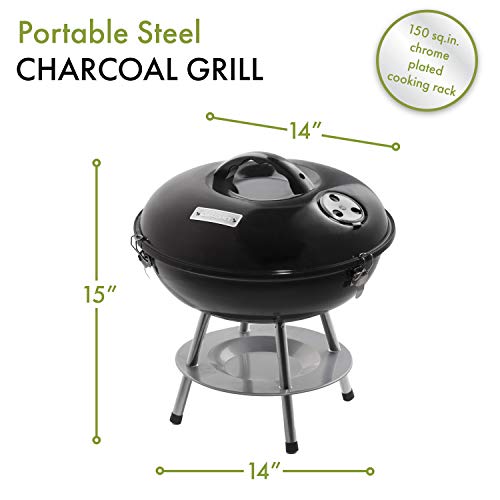 Cuisinart Portable Charcoal Grill - 14-Inch, Black
