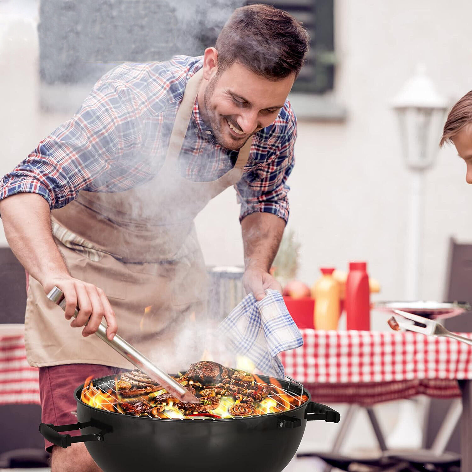 22" Kettle Charcoal BBQ Grill - Outdoor Premium