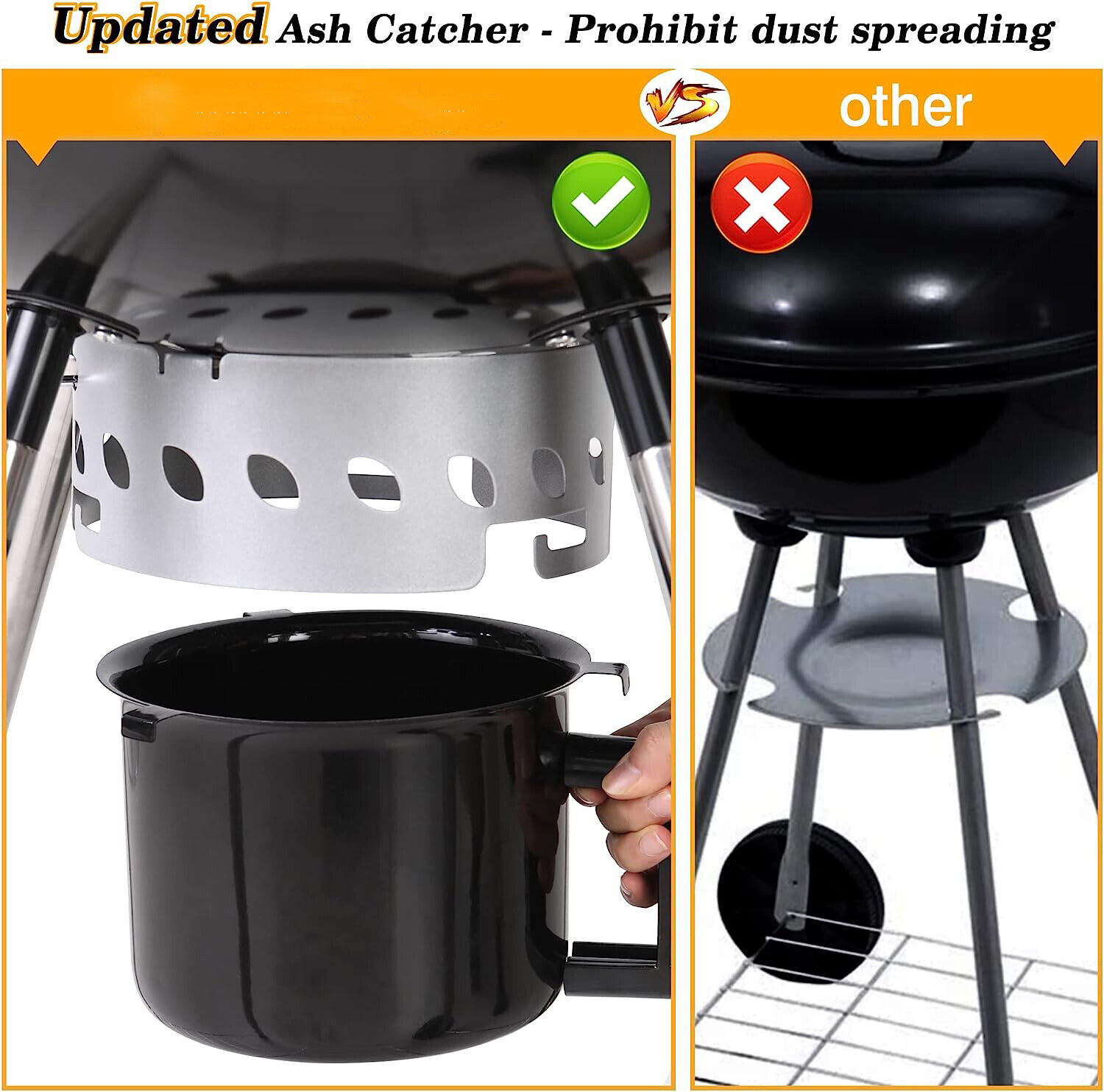 22" Kettle Charcoal BBQ Grill - Outdoor Premium