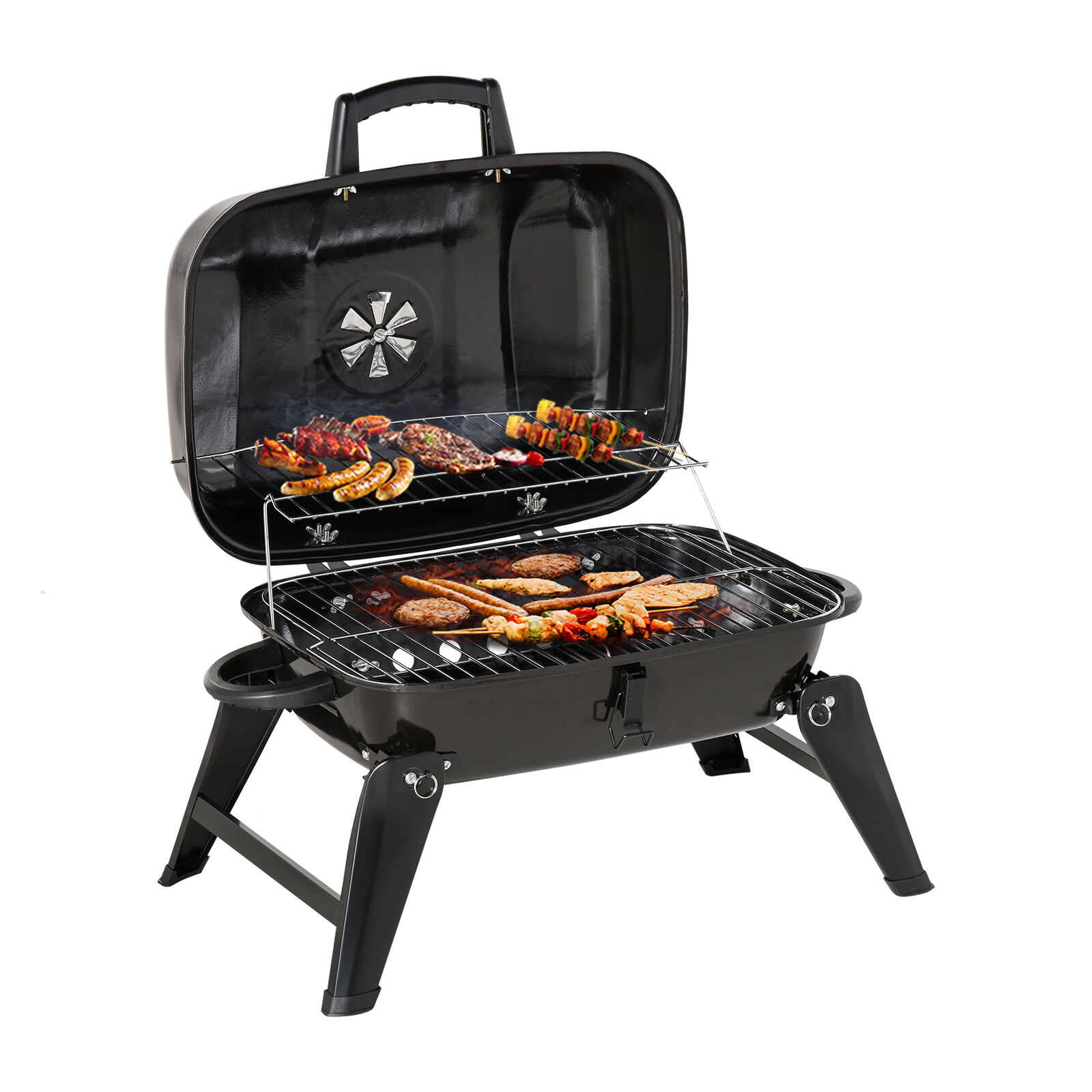 Portable Charcoal Grill BBQ Cooker for Outdoor Camping