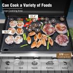 Portable Flat Top Gas Grill - 3 Burner