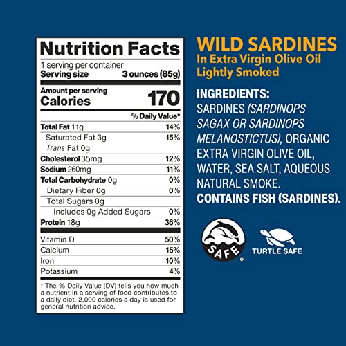 Wild Planet Sardines in Olive Oil - Smoked, Wild-Caught