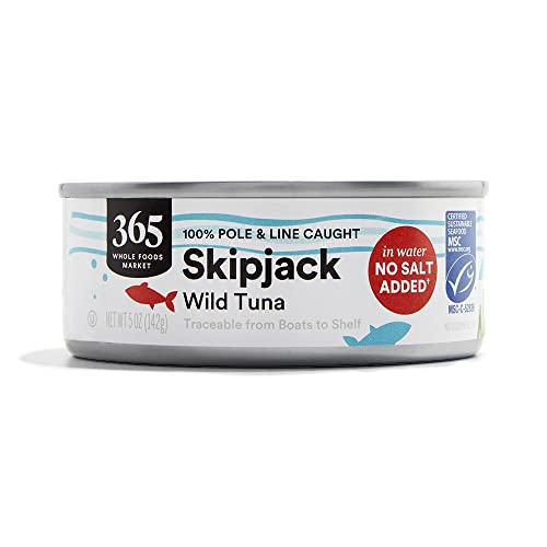 Unsalted Skipjack Tuna in Water, 5oz - 365