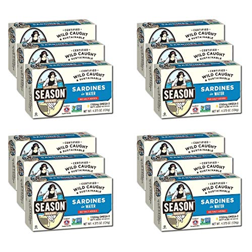 Wild Caught, Keto Snack: Season Sardines, 12-Pack