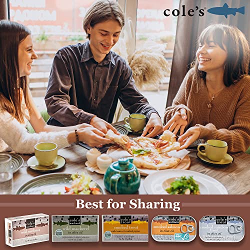 Seafood Sampler with Trout, Salmon, Mackerel, and Sardines