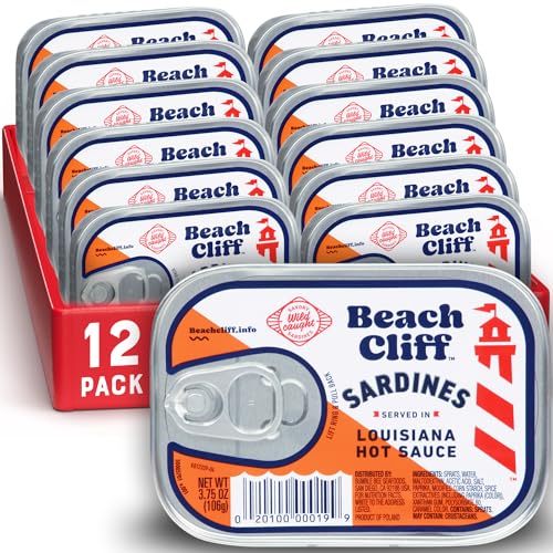 Wild Caught Sardines in Louisiana Hot Sauce - 12 Pack