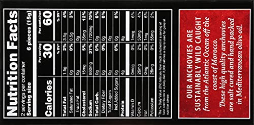 Crown Prince Anchovies in Olive Oil, 2oz (12-Pack)