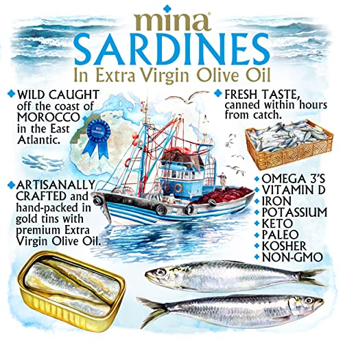Mina Gourmet Wild Caught Sardines in Olive Oil