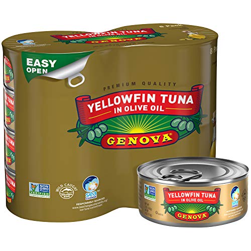 Genova Premium Yellowfin Tuna, Olive Oil, 5 oz. (Pack of 8)
