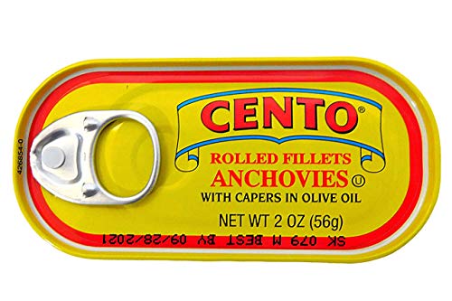 Cento Anchovy Fillets with Capers, (10) 2 oz. Tins
