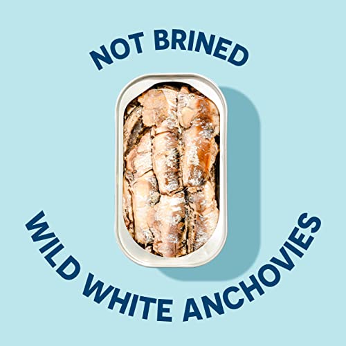 Wild Planet Anchovies with Sea Salt, 4.4oz (Pack of 12)