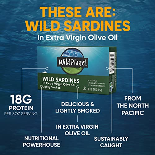 Wild Planet Sardines in Olive Oil - Smoked, Wild-Caught