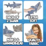 Shark Plush Toys - 2 Pack Large Sizes