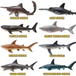 8 Realistic Shark Figures with Educational Booklet