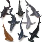 8 Realistic Shark Figures with Educational Booklet