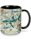 Funny Shark Coffee Mug - 11oz Ceramic Cup