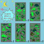 Luminous Shark Temporary Tattoos for Kids