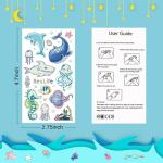 Luminous Shark Temporary Tattoos for Kids
