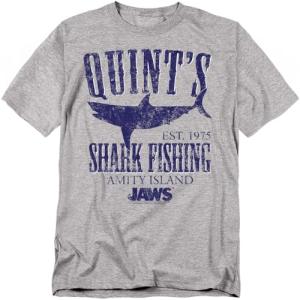 Jaws Quints Shark Fishing Tee & Stickers (Heather) XL