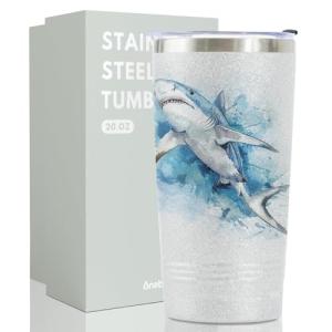 Shark Travel Mug - Stainless Steel Coffee Cup