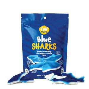 Blue Raspberry Shark Gummies - 11oz Bag