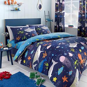 Glow in the Dark Shark Duvet Cover for Kids