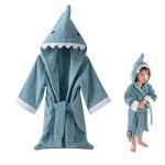Blue Shark Hooded Baby Bathrobe and Towel