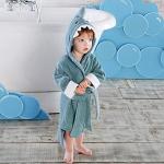 Blue Shark Hooded Baby Bathrobe and Towel