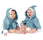 Blue Shark Hooded Baby Bathrobe and Towel