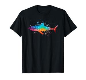 Great White Shark Watercolor Graphic T-Shirt