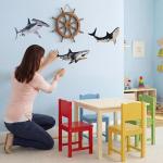 Sharks Peel and Stick Wall Decals - 8 Pieces