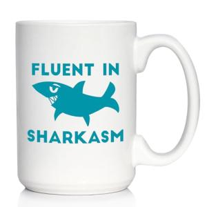 Funny Shark Coffee Mug - 15oz for Sarcastic Parents
