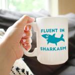 Funny Shark Coffee Mug - 15oz for Sarcastic Parents