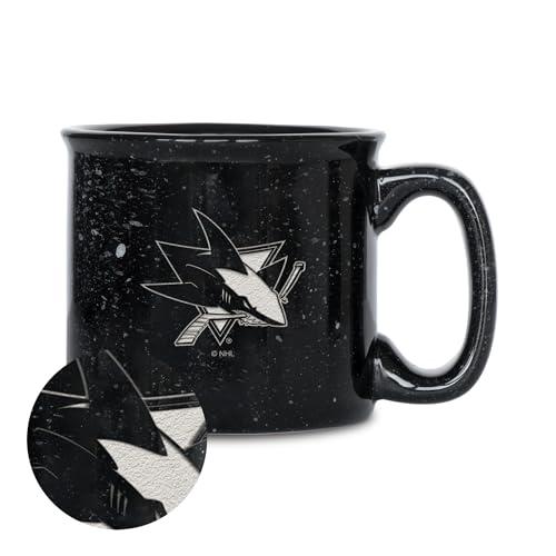 San Jose Sharks Laser Engraved Campfire Mug 12oz