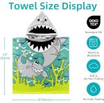 Kids Shark Hooded Beach Towel - Athaelay