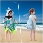 Kids Shark Hooded Beach Towel - Athaelay
