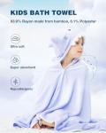 ZIONOR Shark Hooded Towel for Kids