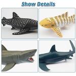 6 Realistic Shark Bath Toys Set