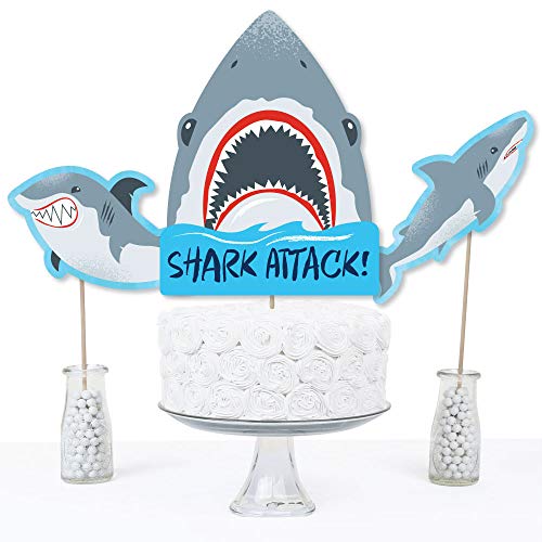 Jawsome Shark Centerpiece Sticks - Set of 15