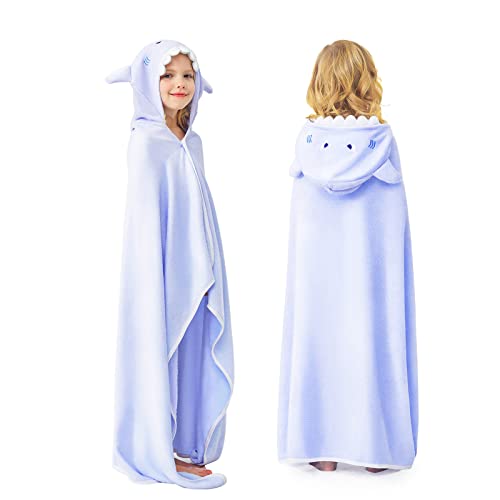 ZIONOR Shark Hooded Towel for Kids