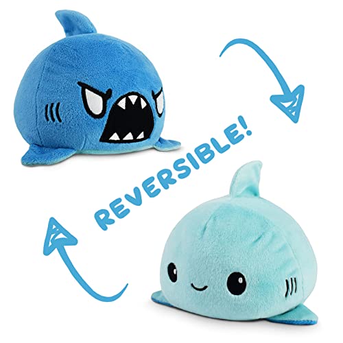 Reversible Shark Mood Plushie in Blue