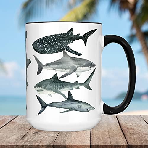 Shark Ceramic Coffee Cup - 11 oz